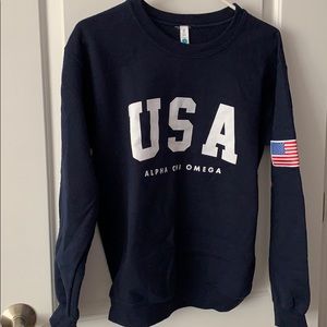 Alpha Chi Omega USA Crew Neck Sweatshirt